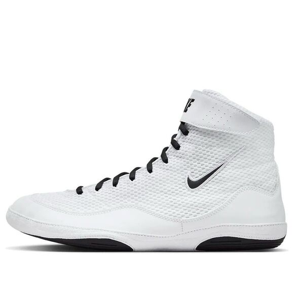 Size 9.5 Nike Inflict White Black Mens Wrestling Shoes 325256-101